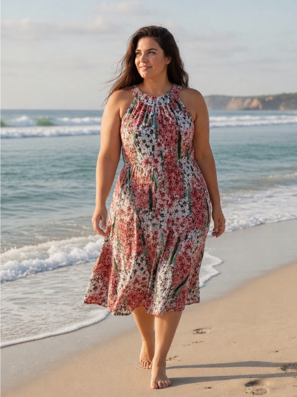 Tommy Hilfiger Resort Floral Dress Size 14 Beach Vacation Cruise